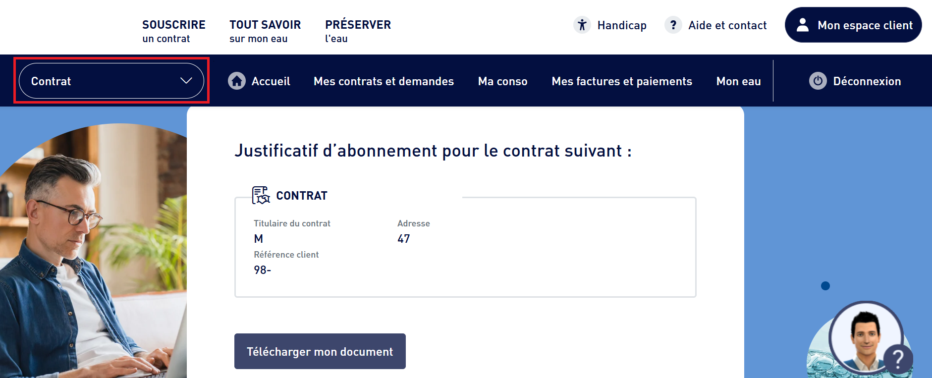 Justificatif de domicile à télécharger - Eau du Grand Avignon